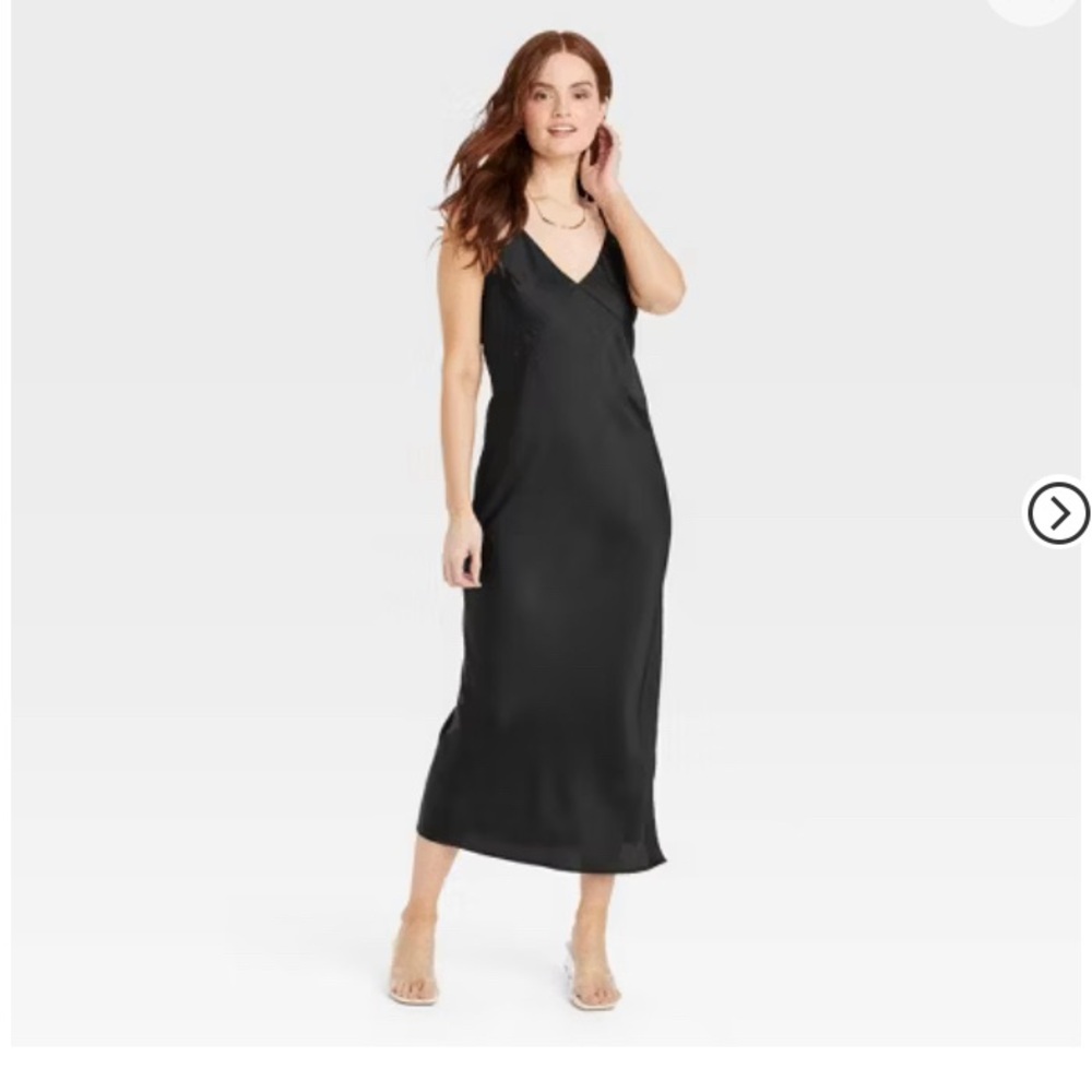 Silky Black Slip Dress
